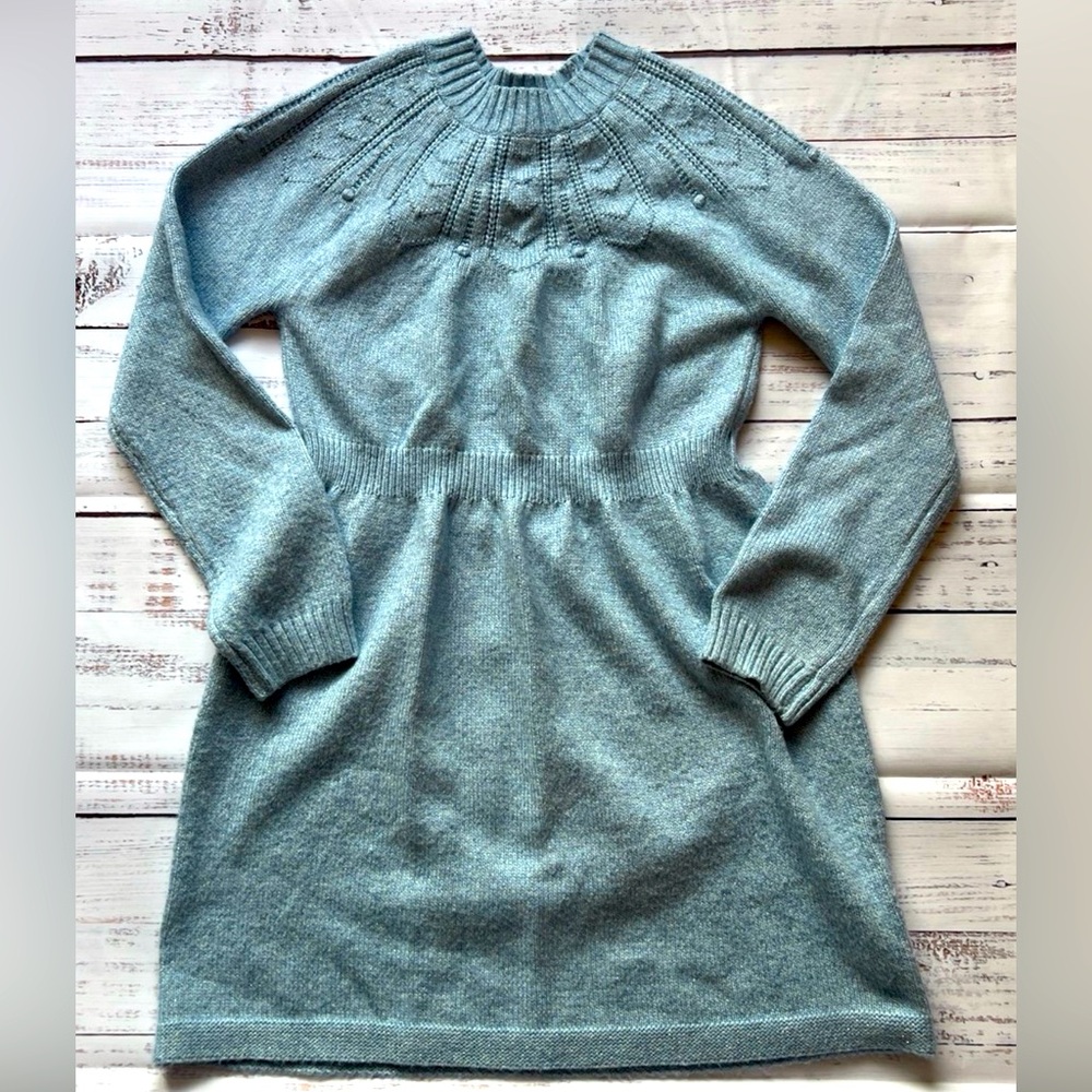 Girl’s Blue Sweater Dress Sz 10/12